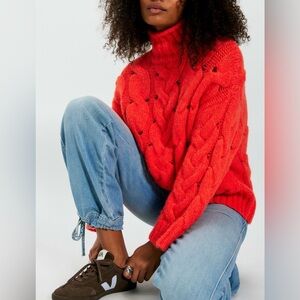 Free people Clementine softspun cable knit pullover sweater